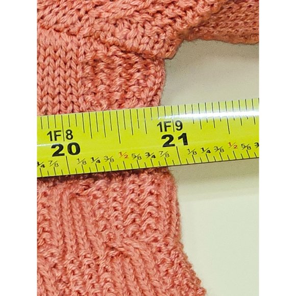 Only Necessities orange 1/4 zip collarless‎ knit sweater - Picture 4 of 6